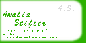 amalia stifter business card